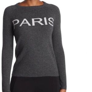 EUC Philosophy 100% Cashmere PARIS Sweater in Charcoal Gray Women's size Medium